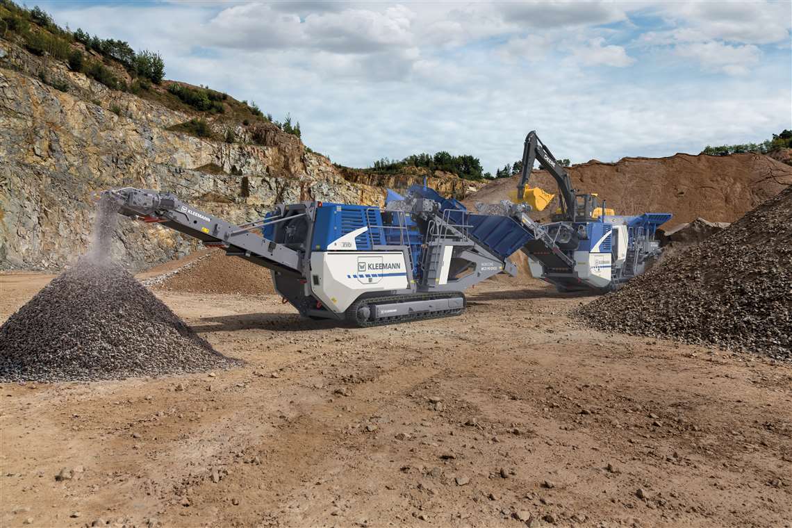 Kleemann's new MCO 90 EVO2 MC cone crusher working in conjunction with the MCO 110 EVO2 jaw crusher