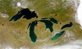 The Great Lakes as seen from space