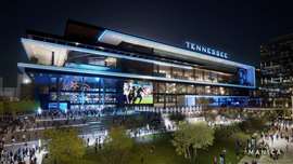 Digital render of the planned new Tennessee Titans stadium