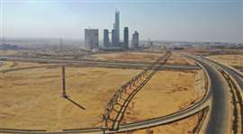 Aerial image of the Cairo - Beni Suef rail line