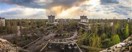 The abandoned Ukrainian city of Pripyat, within the Chernobyl Exclusion Zone
