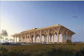 Digital render of how the main terminal at Nasiriyah airport in Iraq will look