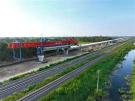 Construction work underway on the China-Thailand High Speed Rail Project 