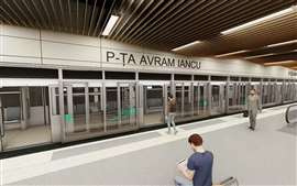 An impression of a station on the proposed Metro Line M1 in Cluj-Napoca, Romania