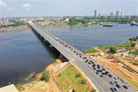 The recently completed fourth bridge in Abidjan, Ivory Coast