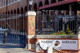 The Marine Barracks complex is one of the oldest government buildings in continuous use in Washington D.C.