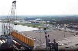 Operations during the construction of Berth 4 at Cuxhaven
