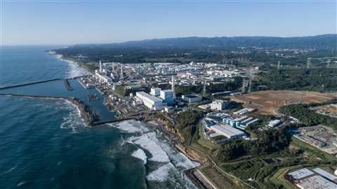 Aerial view of Fukushima Daiichi nuclear power plant