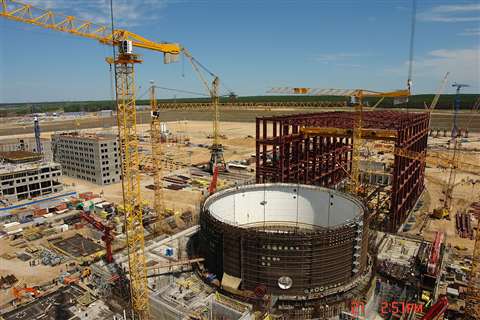 Construction of unit one of the Novovoronezh Nuclear Power Plant II, which uses the same reactor technology as planned for El-Dabaa