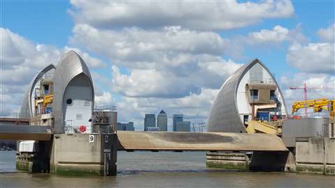 The Thames Barrier in London, UK 
