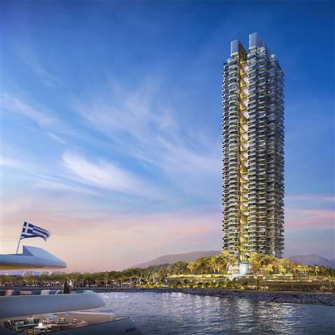 An illustration of the proposed Riviera Tower project