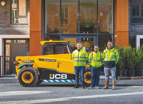 Domis Construction takes delivery of its new JCB 525-60E electric loadall